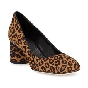 DONALD J PLINER Camy Mid-Heel Cheetah Pumps Square Toe Brown Size 8M
